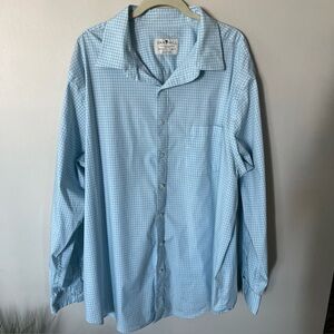 Oak Hill Easy Stretch Classic Fit Blue Dress Shirt 18.5 37/38